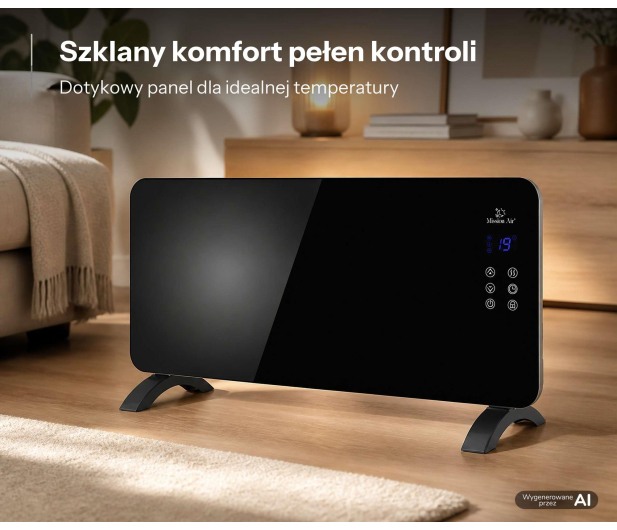 Mission Air Grzejnik konwektorowy PORTO WiFi 2000W Czarny - 1590301 - zdjęcie 12